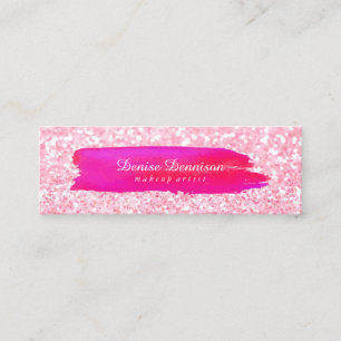 Mini Carte de visite - rose de parties scintillantes de