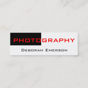 Mini Carte de visite rouge rouge noir blanc fin tendanc