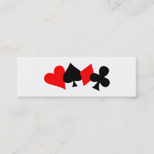 Mini Carte de visite signet de poker