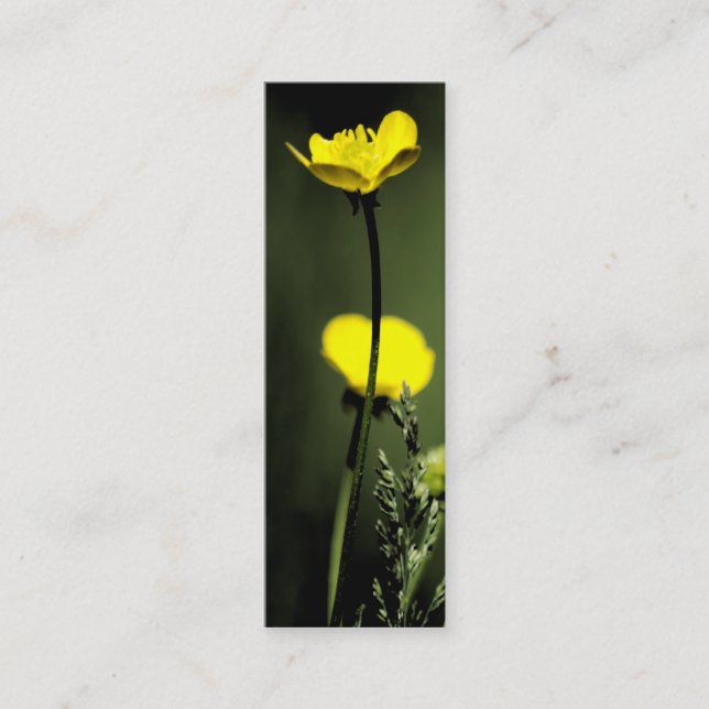 Mini Carte de visite signet floral (Devant)