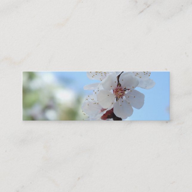 Mini Carte de visite signet floral (Devant)