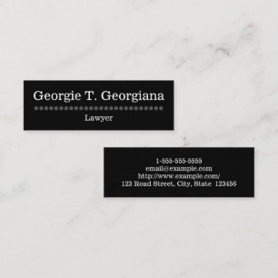 Mini Carte de visite simple et simple d'avocat