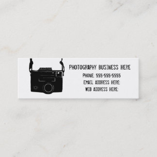 Mini Carte de visite simple Retro Black Film