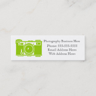 Mini Carte de visite simple Retro Green Film