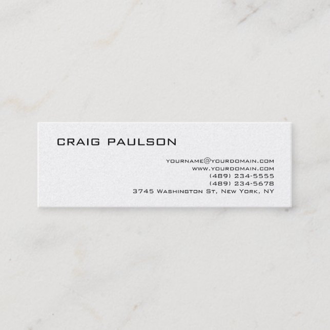 Mini Carte de visite simple tendance moderne perle (Devant)