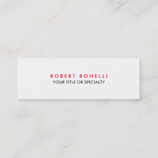 Mini Carte de visite standard blanc blanc blanc mince