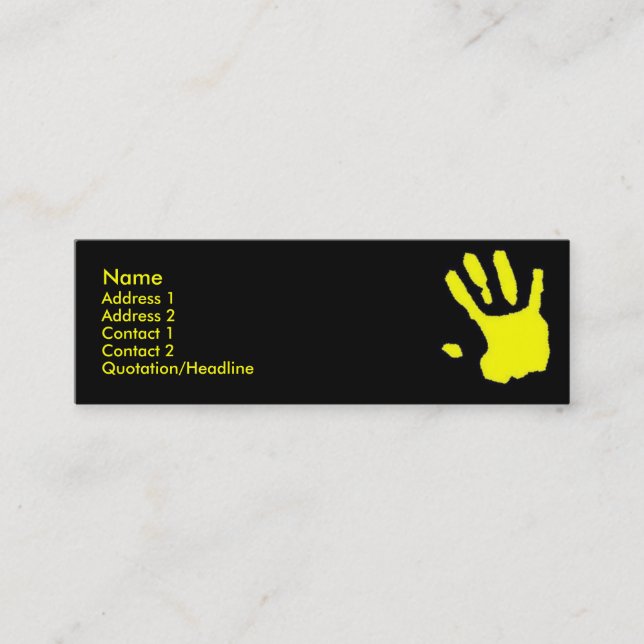 Mini Carte de visite tactile (Devant)