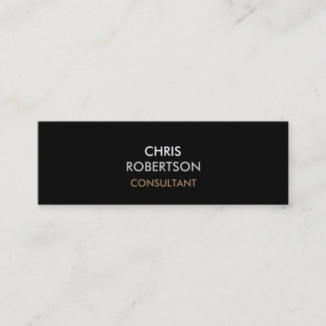 Mini Carte de visite tendance Black Grey Attractif (Devant)