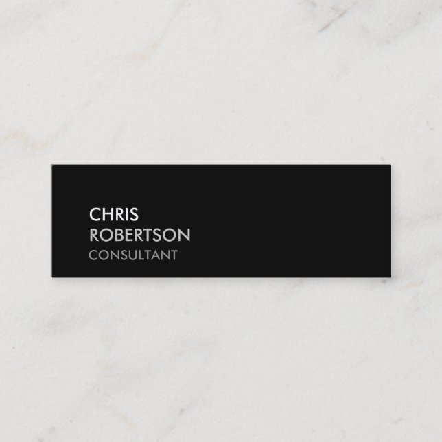 Mini Carte de visite tendance Slim Black Attractif (Devant)