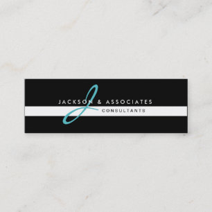 Mini Carte de visite turquoise de professionnel de