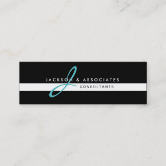 Mini Carte de visite turquoise de professionnel de