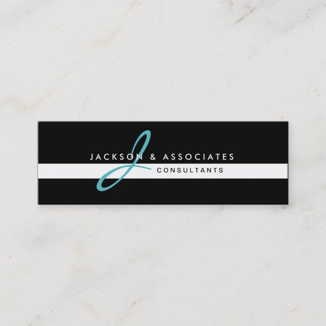Mini Carte de visite turquoise de professionnel de (Devant)