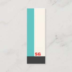 Mini Carte de visite Turquoise moderne