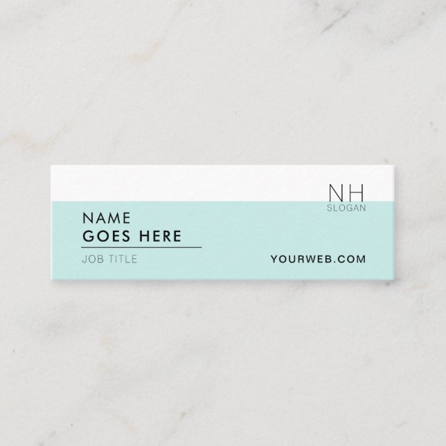 Mini carte de visite universel propre moderne (Devant)