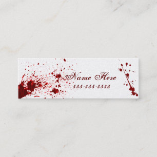 Mini Carte de visite V2 d'éclaboussure de sang