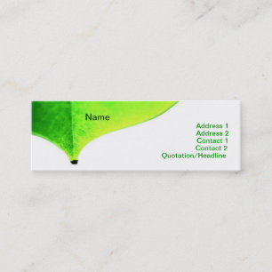 Mini Carte de visite vert de congé