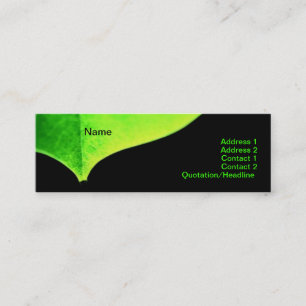 Mini Carte de visite vert de congé