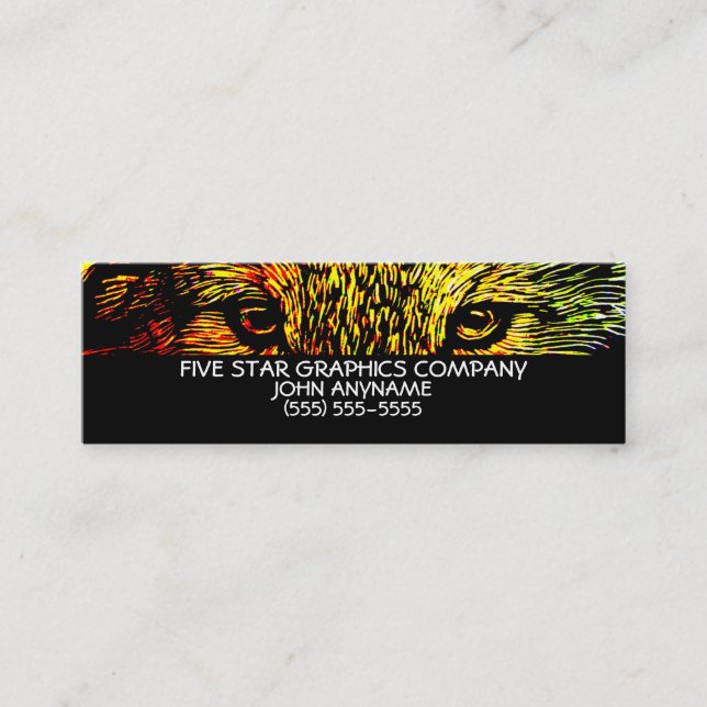 Mini Carte de visite Wolves Eyes (Devant)
