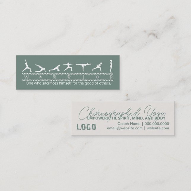 Mini Carte de visite Yoga (Devant / Derrière)