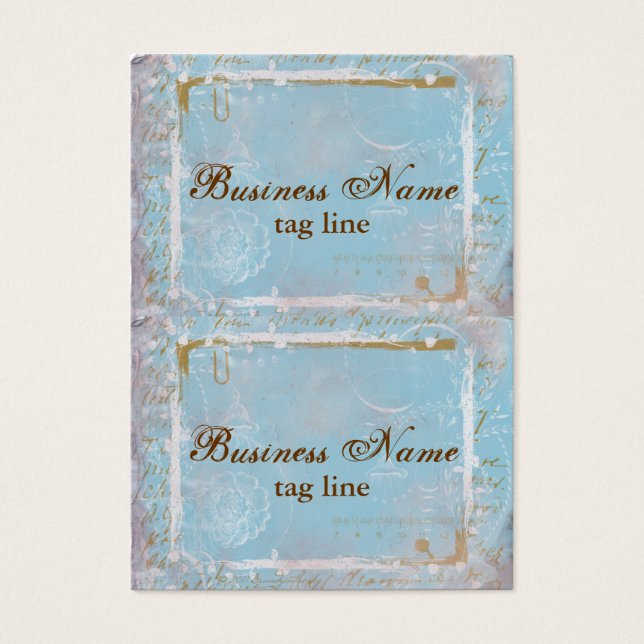 Mini carte Elégante Toile Français vintage Tags 2 (Devant)