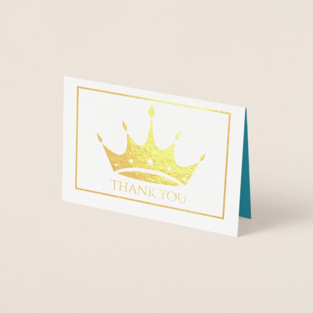 Mini carte Merci Gold Foil Crown (Devant)