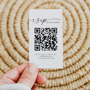 Mini carte RSVP BLAIR Modern Minimaliste QR Code M