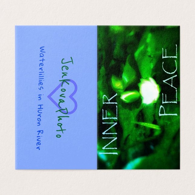 MINI CARTES 2x3.5 de PAIX INTÉRIEURE horizontales (Extérieur déplié)