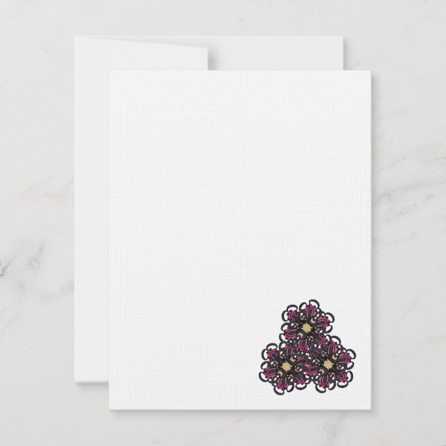 Mini Cartes de Note Design Floral Chic (Devant)