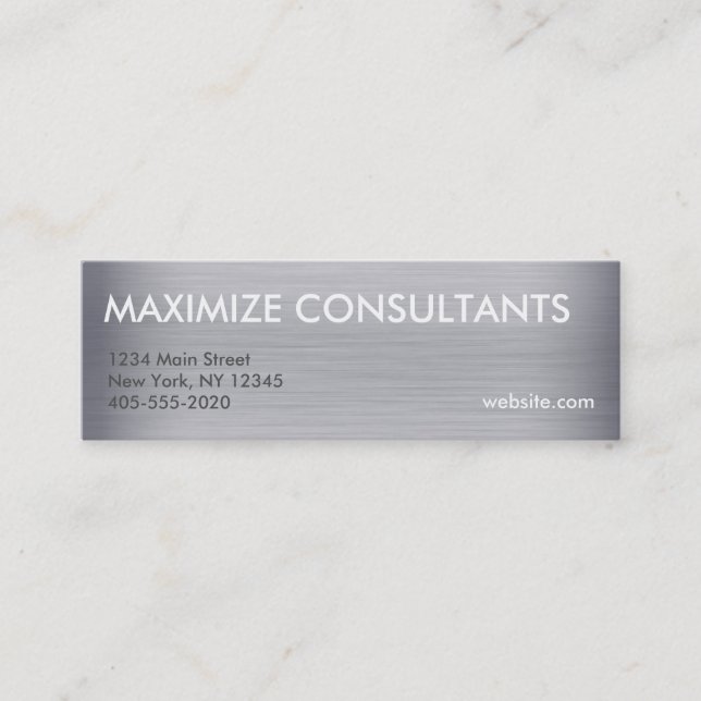 Mini cartes de texture métallique en titane (Devant)