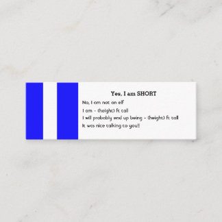 Mini cartes de visite COURTS de personnes