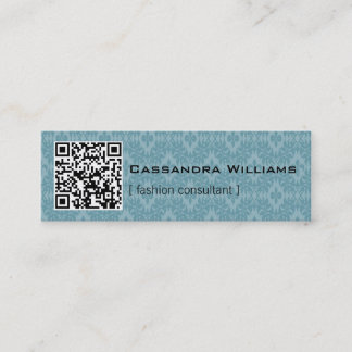 Mini cartes de visite de CODE bleu de la damassé