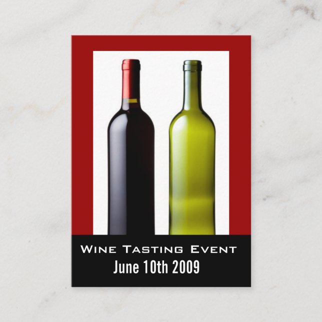 Mini cartes Invitations de l'événement de dégustat (Devant)