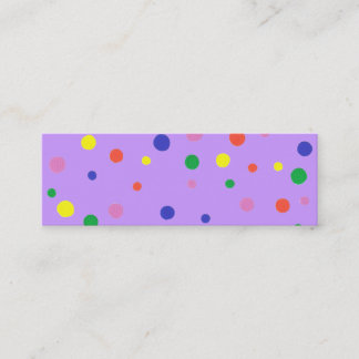 Mini cartes Signets avec pois colorés