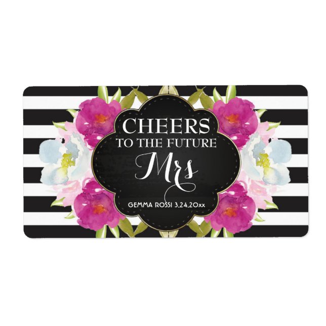 Mini Champagne Étiquette Fête des mariées Favorise (Devant)