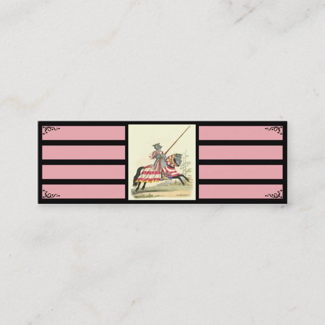 Mini Chevalier dans le carte de visite brillant (Devant)