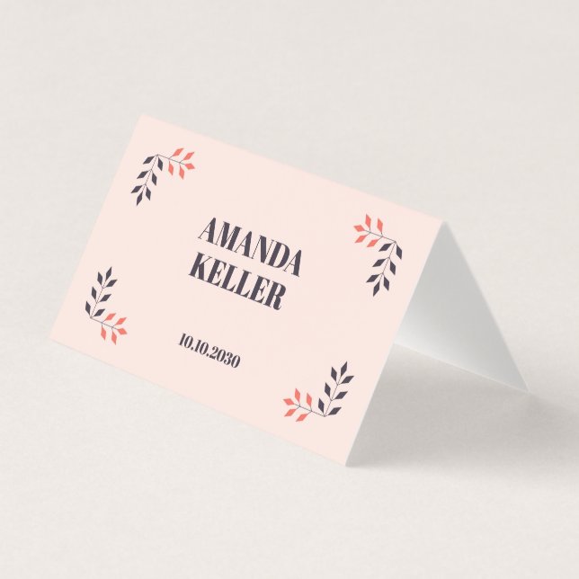 Mini Chic esthétique Élégant Nom de table (Front)