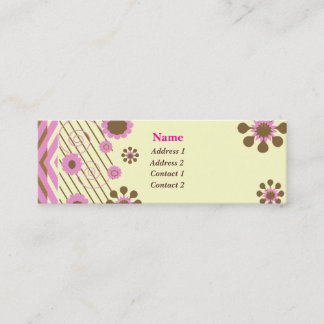 Mini Chocolat blanc et carte de visite rose