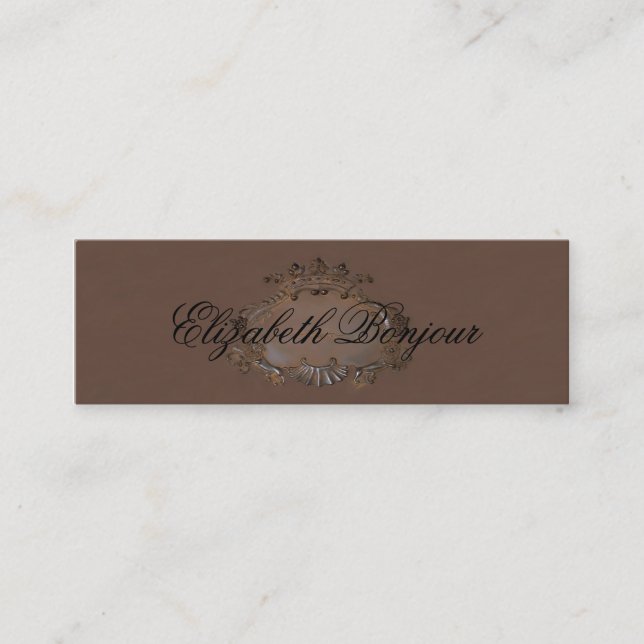 Mini Cimier ~ Carte de visite / Emblem Couronne royale  (Devant)