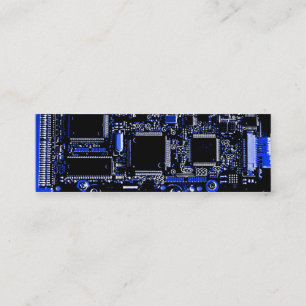 Mini Circuit Blue 2 modèle de carte de visite bleu maig