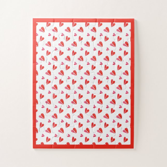 MINI COEURS 11"X14" Gros Pièces Puzzle (Vertical)