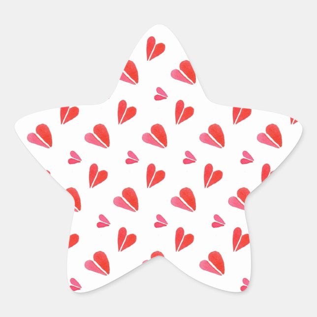 MINI COEURS Autocollants en forme d'étoile (Devant)