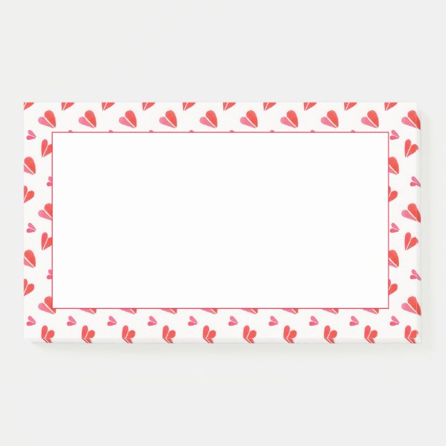 MINI COEURS Bloc de notes Post-it 10x6 (Devant)