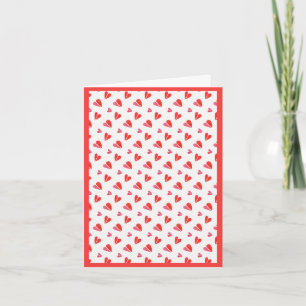 MINI COEURS Carte de note Saint-Valentin / Rouge