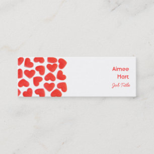 Mini Coeurs doux carte de visite côté maigre