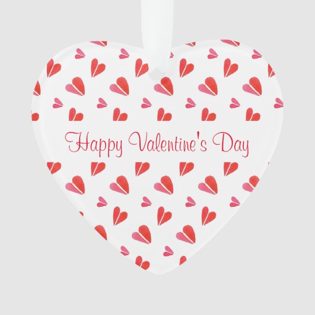 MINI COEURS Saint Valentin Acrylique Ornement card (devant)