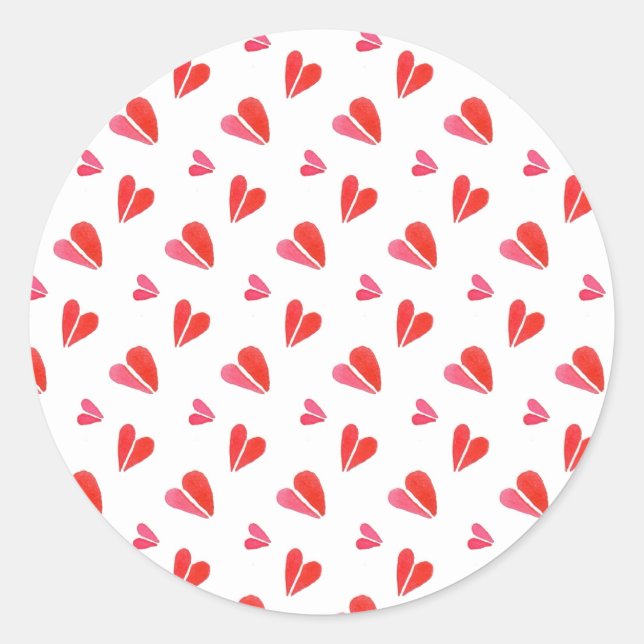 MINI COEURS Stickers Rond (Devant)
