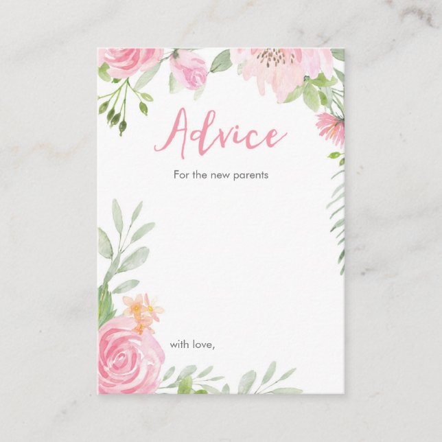 Mini conseil pour les nouveaux parents cartes de B (Devant)