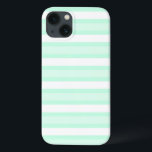 Mini coque Aqua Stripe iPad<br><div class="desc">Design simple et élégant,  avec de jolis rayures pastel dans deux tons bleu vert et blanc. Un design personnalisable pour personnaliser avec votre propre texte,  images et idées. Image d'art numérique originale créée par QuirkyChic.</div>
