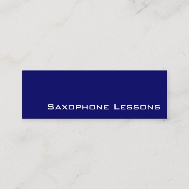 Mini Cours de saxophone blanc de marine carte de visite (Devant)