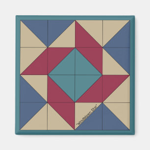 Mini courtepointe Americana Pinwheel Magnet